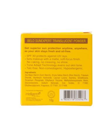 BELO Sunexpert Translucent Loose Powder Sunscreen SPF30 10g - Lightweight Protection - Buy Online on GoSupps.com