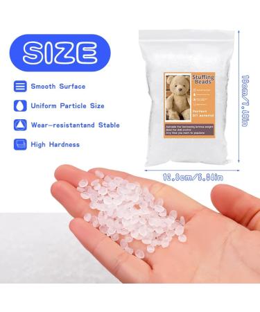 300g Hssugi Plastic Pellets for Toy Filling - Transparent Poly Beads for DIY Crafts & Stuffed Animals - 10.6oz Weighted Stuffing Beads - Buy Online on GoSupps.com