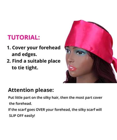 YMSGIRL Satin Edge Laying Scarf for Lace Frontal Wigs - Non Slip Wig Grip Headband for Women - Pink 1 Count - Buy Online on GoSupps.com