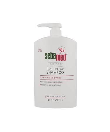 seba med Everyday Shampoo for All Hair Types and Sensitive Scalp 33.8 Fl. Oz (1L) Hypoallergenic Dermatologist Recommended pH 5.5 Soap and Alkali Free 33.8 Fl Oz (Pack of 1)