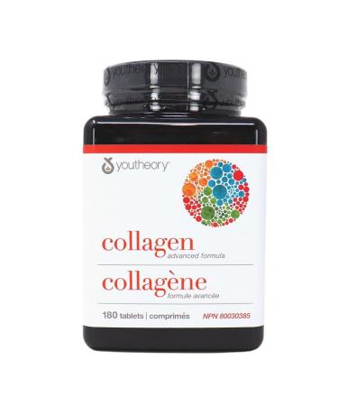 You Theory Advanced Collagen Tablets | Advanced Hydrolyzed Bovine Collagen Formula | 1000 mg Hydrolyzed Bovine Collagen With 10 mg Vitamin C | 180 Tablets