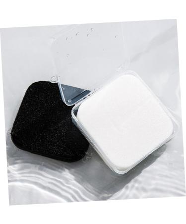 2pcs Charcoal Konjac Face Wash & Makeup Remover Sponges - Skin Care Cleansing Tools - Buy Online on GoSupps.com