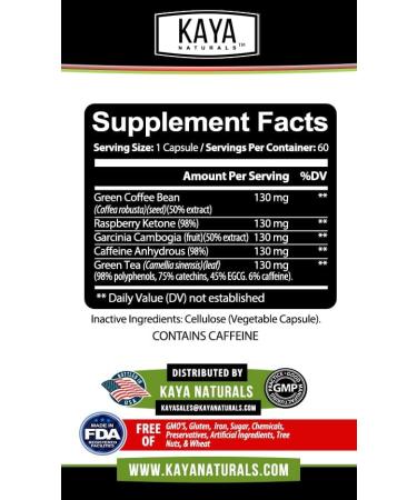 Kaya Naturals Best Sellers Blend - Energy Boost for Belly Fat Burn | Healthy Metabolism Support - Soy-Free, Non-GMO, Gluten-Free - 60 Vegetable Capsules - Buy Online on GoSupps.com