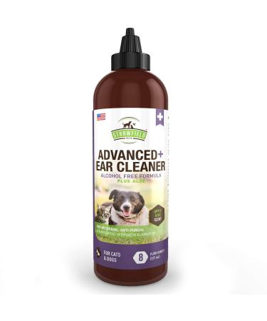 Strawfield Pets Dog Ear Cleaner Solution - Pet Cleaning Ear Wash for Dogs Cats - 8 oz, USA