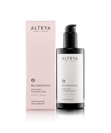 Alteya Organics Cleansing Milk | Certified Organic Face Cleanser with Bulgarian Rose Oil | Purifying & Moisturizing | 6.8 Fl Oz - Award-Winning Skin Care - Buy Online on GoSupps.com