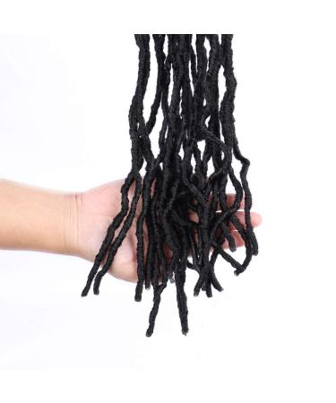 WECAN 18 inch Soft Locs Crochet Hair 7 Packs - Pre Looped Faux Goddess Locs Synthetic Braids #1B 18 Inch (Pack of 7) - Buy Online on GoSupps.com