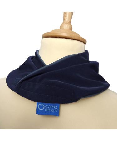 Care Designs Adult Neckerchief Bib - Waterproof & Washable | Stylish Clothing Protector for Elderly & Disabled | Soft & Comfortable Navy - Buy Online on GoSupps.com