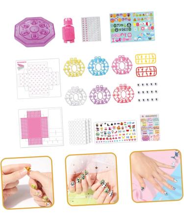 FRCOLOR Kids Nail Kit 4 Sets Children's Nail Art Toys Makeup Toy Nails Kit Glitter Outfit Toddler Suit Fingernail Kit Toys for Toddlers Toddler Girl Nail Stickers Manicure Paper 3d - Buy Online on GoSupps.com