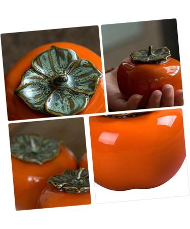 Alipis Persimmon Ceramic Jar Candy Jar Kitchen Canisters Tea Containers Ceramic Can With Cover Bottle 1 - Buy Online on GoSupps.com