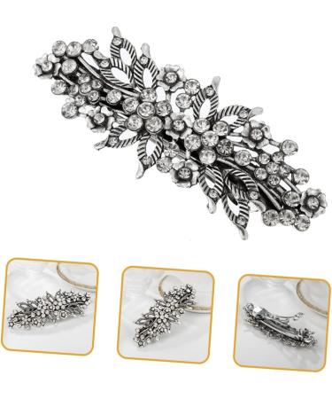 Ipetboom Rhinestone Hair Clip Hair Barrettes Women Hair Clip Silver Hair Clip Rhinestones Hairpin Flower Hair Clip Rhinestones Barrette Women Hair Decor Hair Accessory Women Hairpin - Buy Online on GoSupps.com