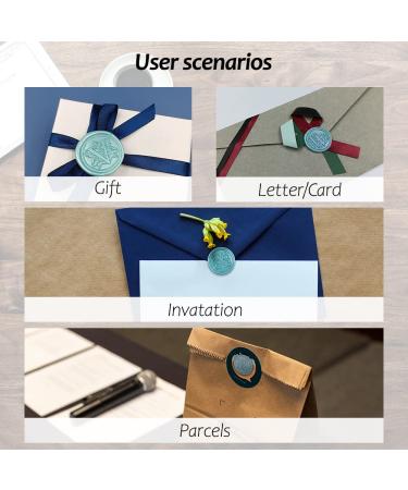 Classic Alphabet Sealing Wax Stamp - Brass Head, Wooden Handle - Letter H for Cards, Envelopes, Gifts - Buy Online on GoSupps.com