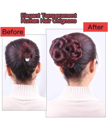 Hair Bun Brazilian Real Hair Braided Bun Hair Piece Braided Bun Donut Claw Clip Style Wig Extensions Real Hair Ladies Hair Bun Hair Extension Hair Piece (Color : D) - Buy Online on GoSupps.com