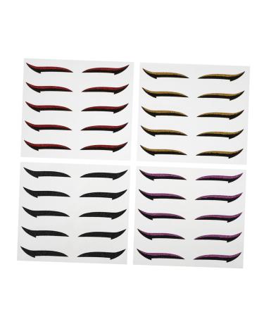 FRCOLOR 20 Pairs Eyeshadow Stickers Makeup Stickers Double Eyelid Tape Glitter Eyeliner Decal Invisible Mold