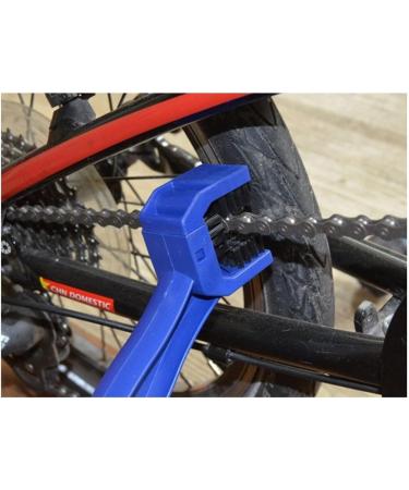QIWYGPYQ Chain Cleaning Brush Set - 4 Pcs Motorcycle Bike Cleaner Tools (Blue + Red) | Gear & Chain Maintenance - Buy Online on GoSupps.com