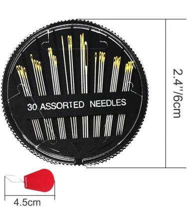 30-Count Premium Hand Sewing Needles Kit for Sewing Repair & Embroidery - Large Eye Sharp Needle Set for Cross Stitch with 2 Threaders - Buy Online on GoSupps.com