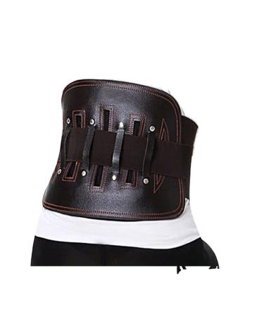 Back Corrector 1pc Leather Waist Belt Protect Lumbar Spine and Lower Back Onecolor S for waist 68-72cm