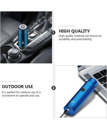 Buy 1pc Electric Shaver for Men - Durable Mini Beard Razor Rechargeable Hair Removal Device in Blue - International Shipping Available - Buy Online on GoSupps.com