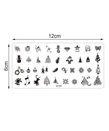 Premium Nail Art Stamp Plates for Women | DIY Nail Designs | Stainless Steel | Christmas Tree & More | Perfect Manicure Tool for Parties - Buy Online on GoSupps.com