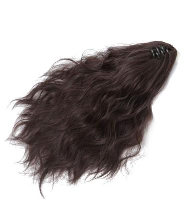 12 Wavy Ponytail Hairpiece with Clip - Synthetic Messy High Ponytail in Dark Brown | Perfect for Quick Style - Buy Online on GoSupps.com