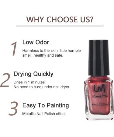 Metal Nail Polish - Rose Gold Nail Polish - 6ML Quick Drying Mirror Nail Varnish - Metallic Effect Nail Art Polish - Holographic Nail Varnish Chrome Nail Polish - No UV Needed - Buy Online on GoSupps.com