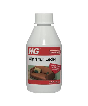 HG 4 in 1 for leather - protects maintains embellish and clean.Leather cleaner & care for real leather and synthetic leather e.g. seating furniture car seats leather clothes bags etc. - 250 ml - Buy Online on GoSupps.com