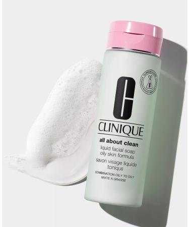 Clinique All about Clean Liquid Facial Soap Oily Skin 6.7 oz - Gentle Cleanser for Oil Control - Buy Online on GoSupps.com