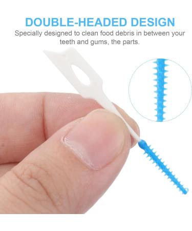 SUPVOX Interdental Brushes Dental Floss Sticks 160pcs - Portable Oral Tooth Clean (Blue) - Buy Online on GoSupps.com