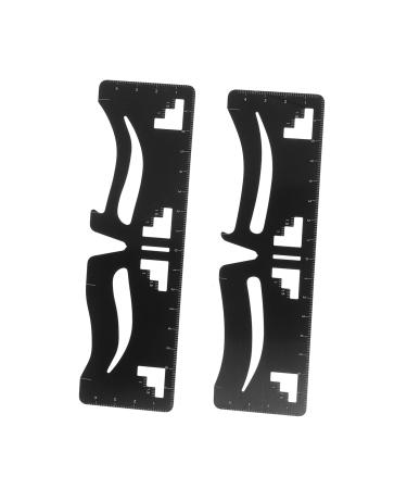 Mipcase 2pcs Eyebrow Ruler Eyebrow Sissor Kit Eyebrow Template Eyebrow Shaping Eyebrow Corrector Balance