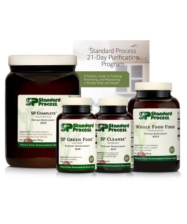 Standard Process Purification Kit with SP Complete and Whole Food Fiber - Weight Management and Detox and Liver Support with Milk Thistle Whey Protein Fiber Choline and Calcium
