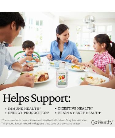 Go Healthy Multivitamin - Vegan Liquid Immune Support Supplement with Organic Folate, Vitamins & Minerals - 32 Servings - Buy Online on GoSupps.com