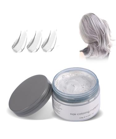 Sonew hair wax temporary hair color wax for men and women natural colorful hair wax hair pomaden for party cosplay halloween (gray)