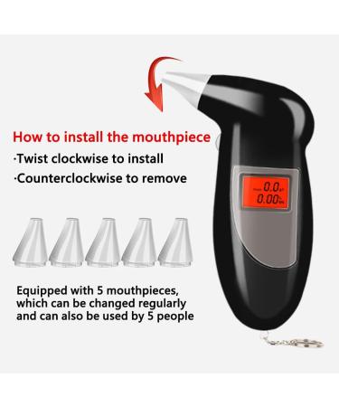 Professional-Grade Breathalyzer with LCD Display & 5 Mouthpieces Portable Alcohol Tester for Drivers & Home Use | 1.0 Fl Oz - Buy Online on GoSupps.com
