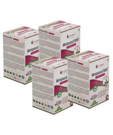 everteen Menopausal Relief Natural Capsules for Hot Flashes in Women 4 Packs (90 Capsules Each)