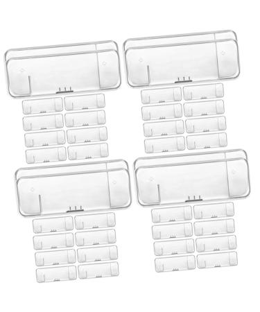 Minkissy 40 Stk razor storage box travel razor fall reusable shaver bag portable razor bag case for safety razor razor case plastic manual travel 14.7x5.7cmx4pcs transparentx4stk