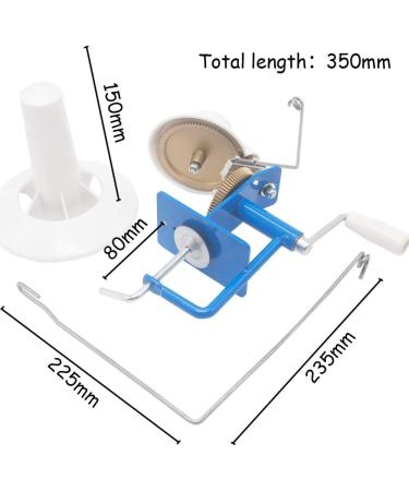 LAMXD Large Metal Yarn Ball Winder 10-Ounce Hand Operated with Thread Cutter Scissors - Blue and White - Buy Online on GoSupps.com