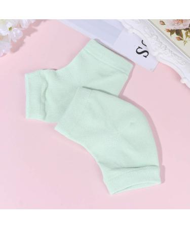 Cracked Heel Moisturizing Socks with Foot Lotion - Silicone Ankle Cuffs for Men & Women | Heel Pads in Light Green - Buy Online on GoSupps.com