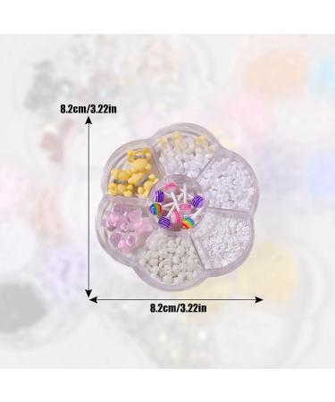 Flowers Nail Charms - 7 Grid Sweet Bear & Lollipop Heart Nail Art Decorations for Women & Girls - DIY Tinker Ornaments - Buy Online on GoSupps.com
