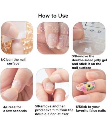 Gshy Transparent Nail Stickers - 240pcs Double-Sided Nail Glue Gel Adhesive Accessories for Perfect Nails | International Shipping Available - Buy Online on GoSupps.com