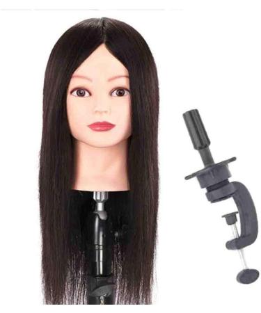 ZHJING Fashion Training Head Human Hair Makeup Head Mold Hair Salon Practice Hot Dyeing Trimming Dummy Model (Color : 10inch)