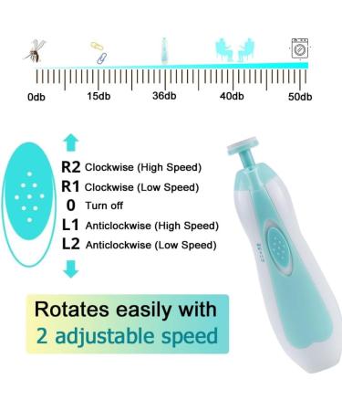 Baby Nail File Electric Nail Trimmer Infant Manicure Set with 6 Grinding Heads for Nail Care newborn clipper for toes - Buy Online on GoSupps.com