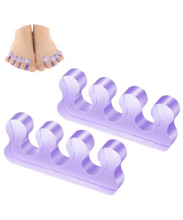 Toe separator pedicure silicone toe separator repeatable washable toenail divider for nail polish corrators for overlapping toes.Purple - Buy Online on GoSupps.com