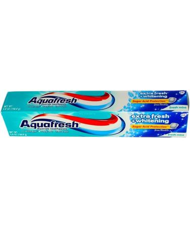 Aquafresh Fluoride Toothpaste Extra Fresh Whitening - 5.6 oz (Pack of 2) - Buy Online on GoSupps.com
