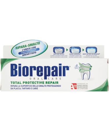 Biorepair:"Total Protective Repair" Toothpaste with microRepair New Formula - 2.5 Fluid Ounce (75ml) Tube Italian Import