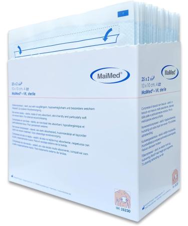10x10 Sterile Fleece Wound Compresses - 50 Non-Adhesive Gauze Pads for Sores - Ideal for Medical and Home Use - Buy Online on GoSupps.com