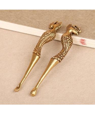 Ear Spoons Retro Brass Phoenix Portable Ear Cleaning Tool Ear Pick Ear Wax Remover Curette Cleaner Keychain Pendants - Buy Online on GoSupps.com