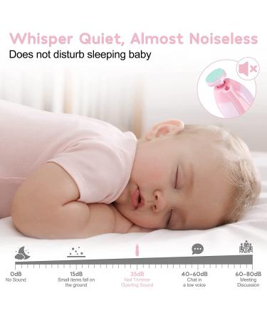 Baby Nail Clippers 14-in-1 Electric Trimmer with LED Light - Pink | Grooming Kit for Toddlers & Adults - Includes 12 Grinding Heads - Buy Online on GoSupps.com