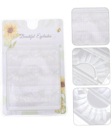 minkissy 3 Pairs White Eyelashes Blue Contacts for Eyes Cosplay Natural Look Wispy Faux Masquerade False Lashes Red Contacts for Eyes Cosplay T Dance Imitation Slim Upper Eyelashes 3d - Buy Online on GoSupps.com