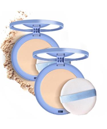 LXCJZY Matte Wet and Dry Powder Matte Perfection Pressed Powder Lasting Waterproof Makeup Pressed Powder Waterproof Long Lasting Finishing Powder Oil Control Face Pressed Powder (2PCS 01 10g) 2pcs 01 10 g (Pack of 1)