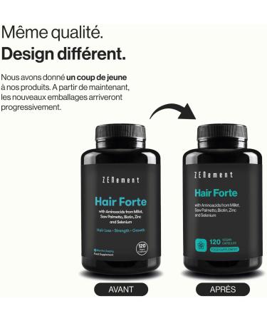 Hair Forte - Growth & Fortification - Food Supplement - Biotin (Vitamin B8) Selenium Zinc Florida Palm Amino Acids From Millet - Cure 2 Months - Beauty Hair Growth - Buy Online on GoSupps.com