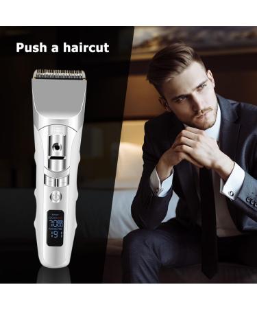 USB Rechargeable Hair Clippers for Men - Electric Beard Trimmer & Hair Cutter with LCD Display - Buy Online on GoSupps.com